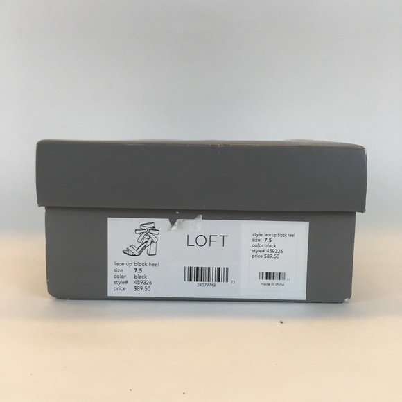 Loft lace up black suede leather block heel sandal - Picture 8 of 8